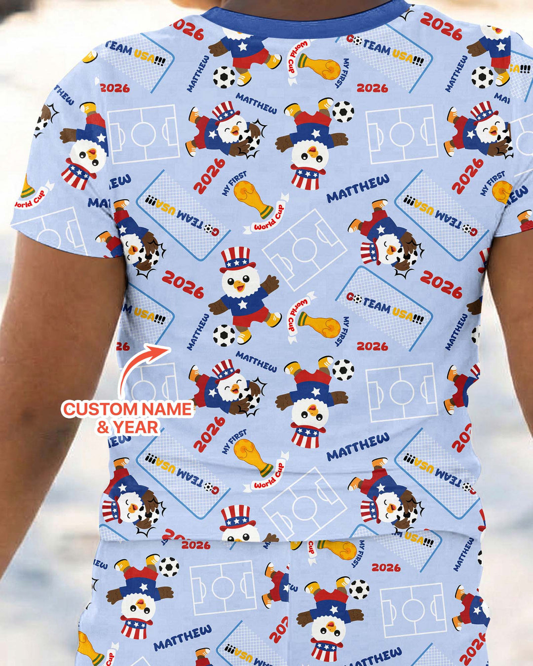 Conjunto de pijama de dos piezas de bambú de manga corta, plantilla personalizada