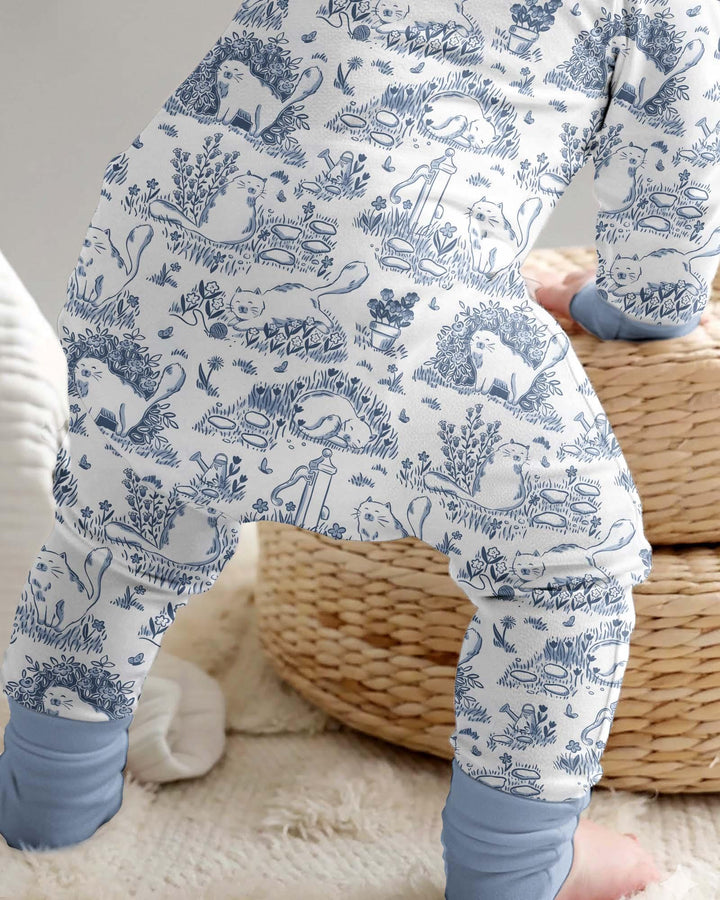 Toile Cats Bamboo Convertible Zippy