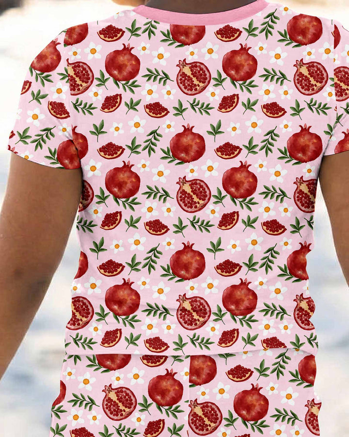 Pomegranate Garden Joy Family Matching Bamboo Two Piece Short Sleeve Pajama Set