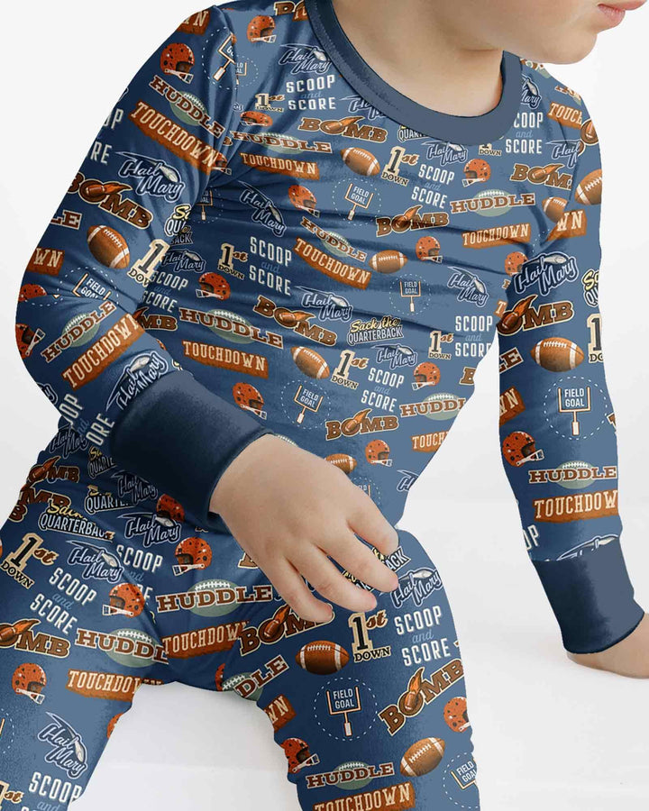 Conjunto de pijama de dos piezas de bambú con mangas largas, plantilla PERSONALIZADA