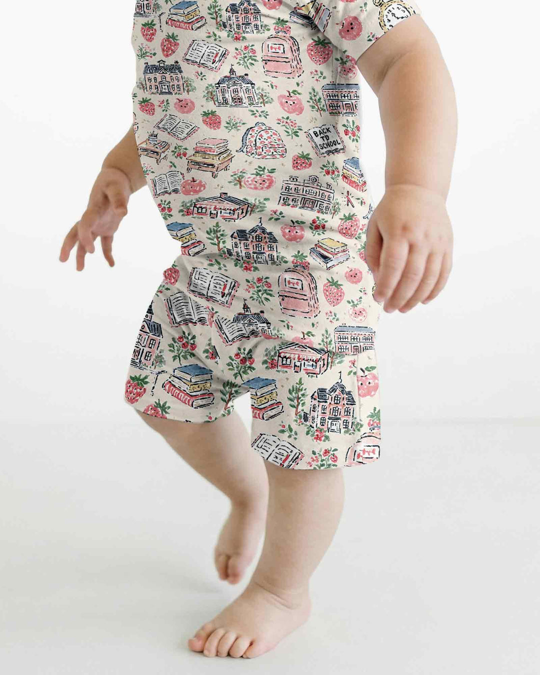 Conjunto de Pijama de Dos Piezas de Bambú con Mangas Cortas y Pantalones Cortos
