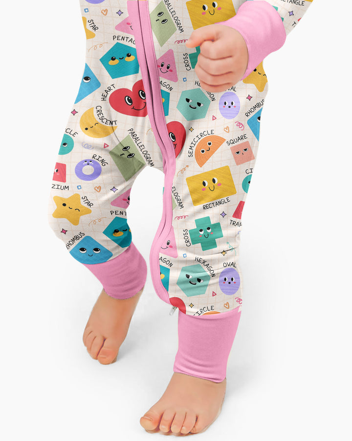 Happy Shape Squad Family Matching Bamboo Convertible Zippy