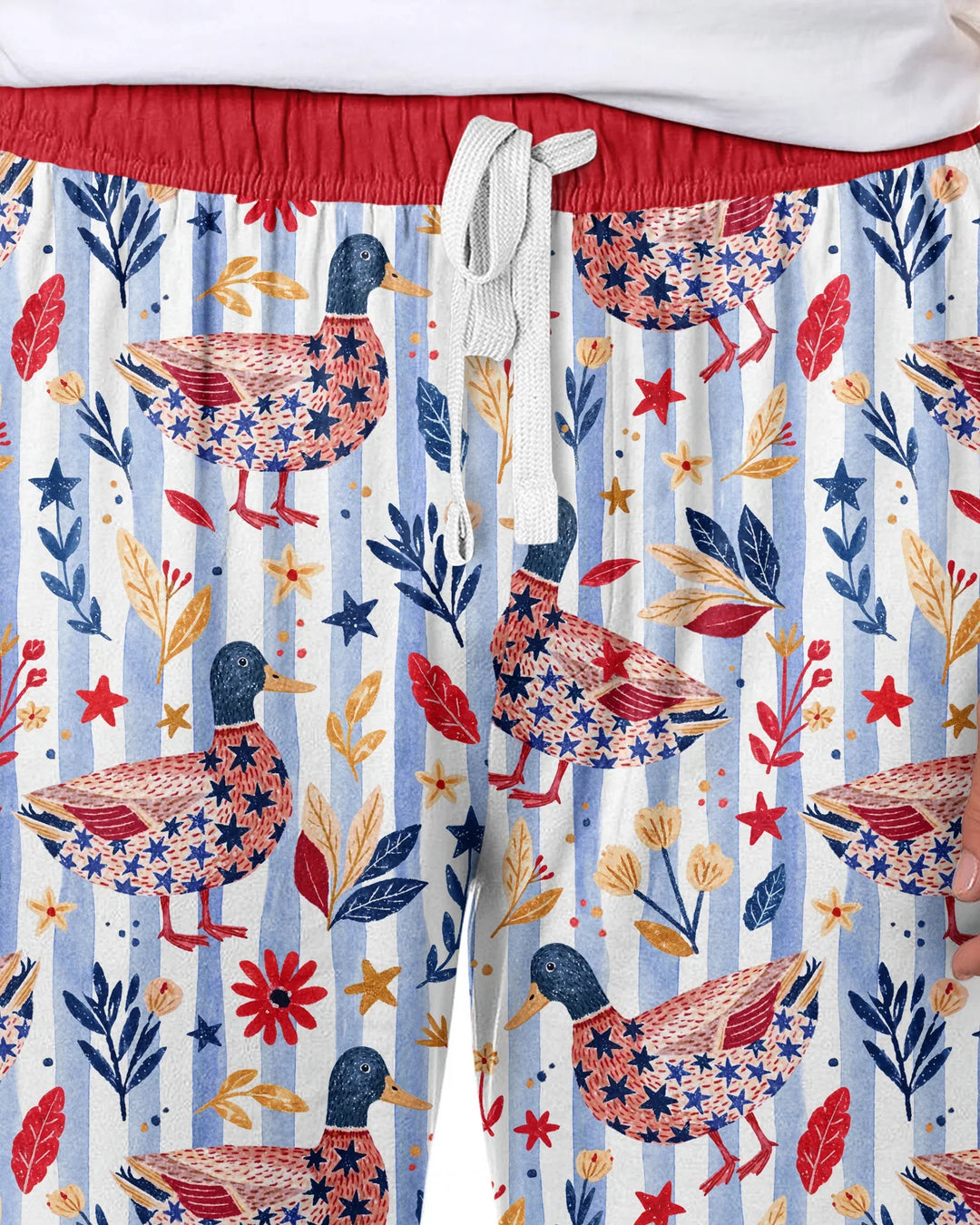 Patriotic Mallard Duck Bamboo Men's Pajama Set
