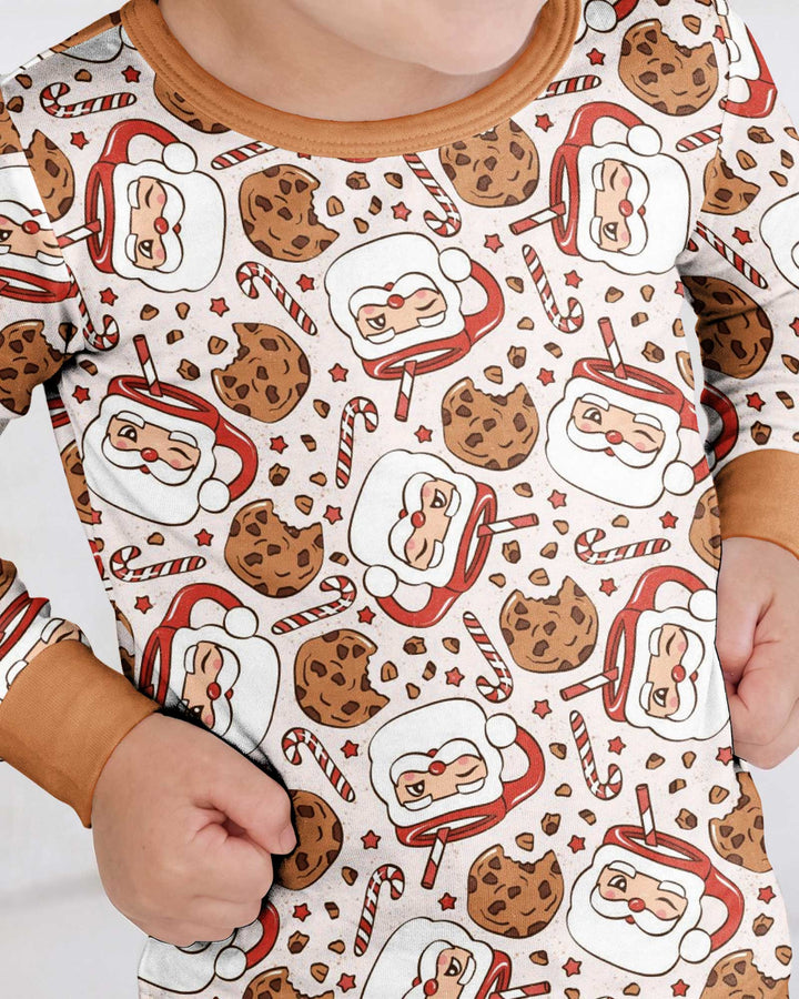 Santa's Cookie Break Bamboo Two Piece Long Sleeve Pajama Set