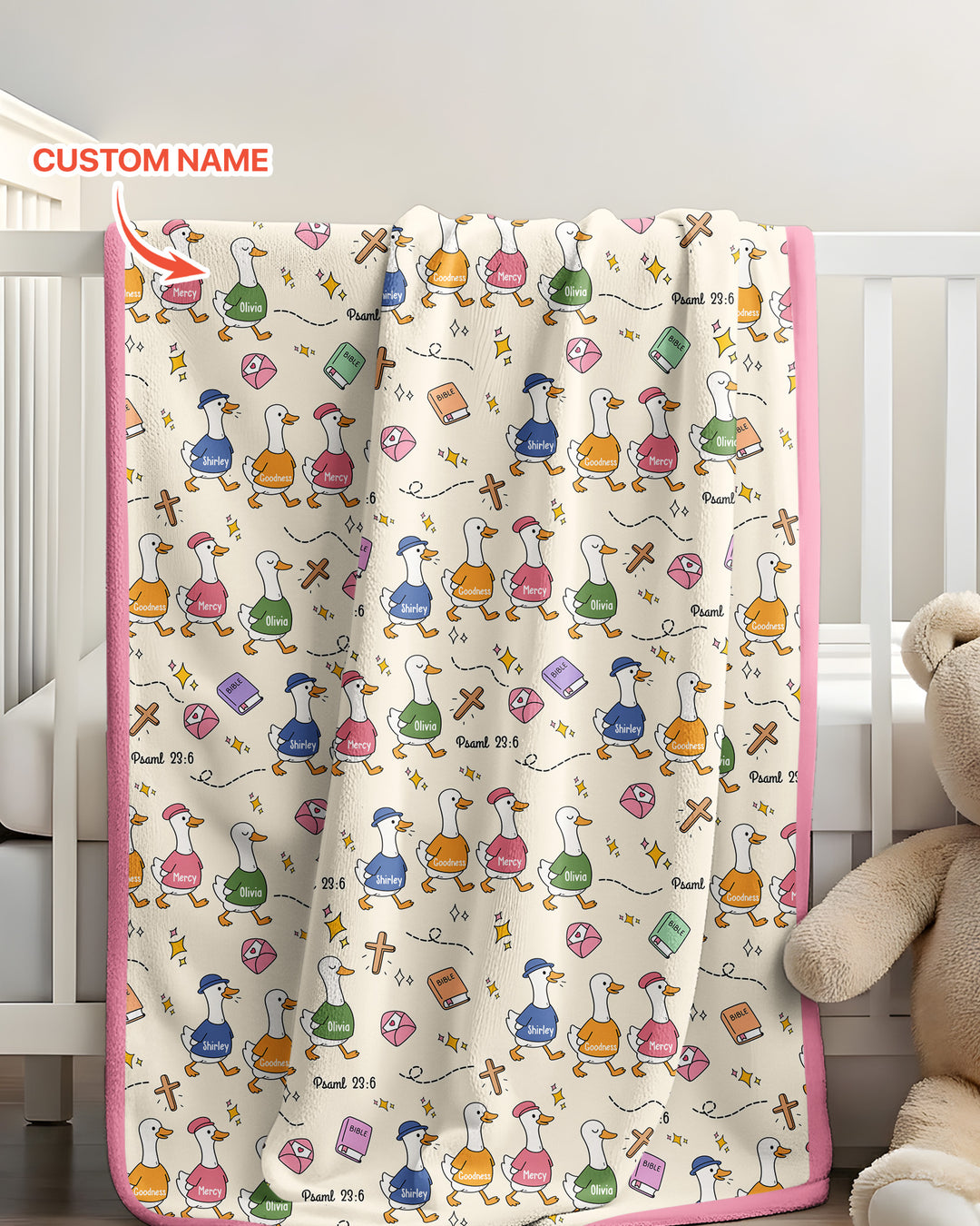 Psalm 23:6 Matching Family Bamboo Blanket