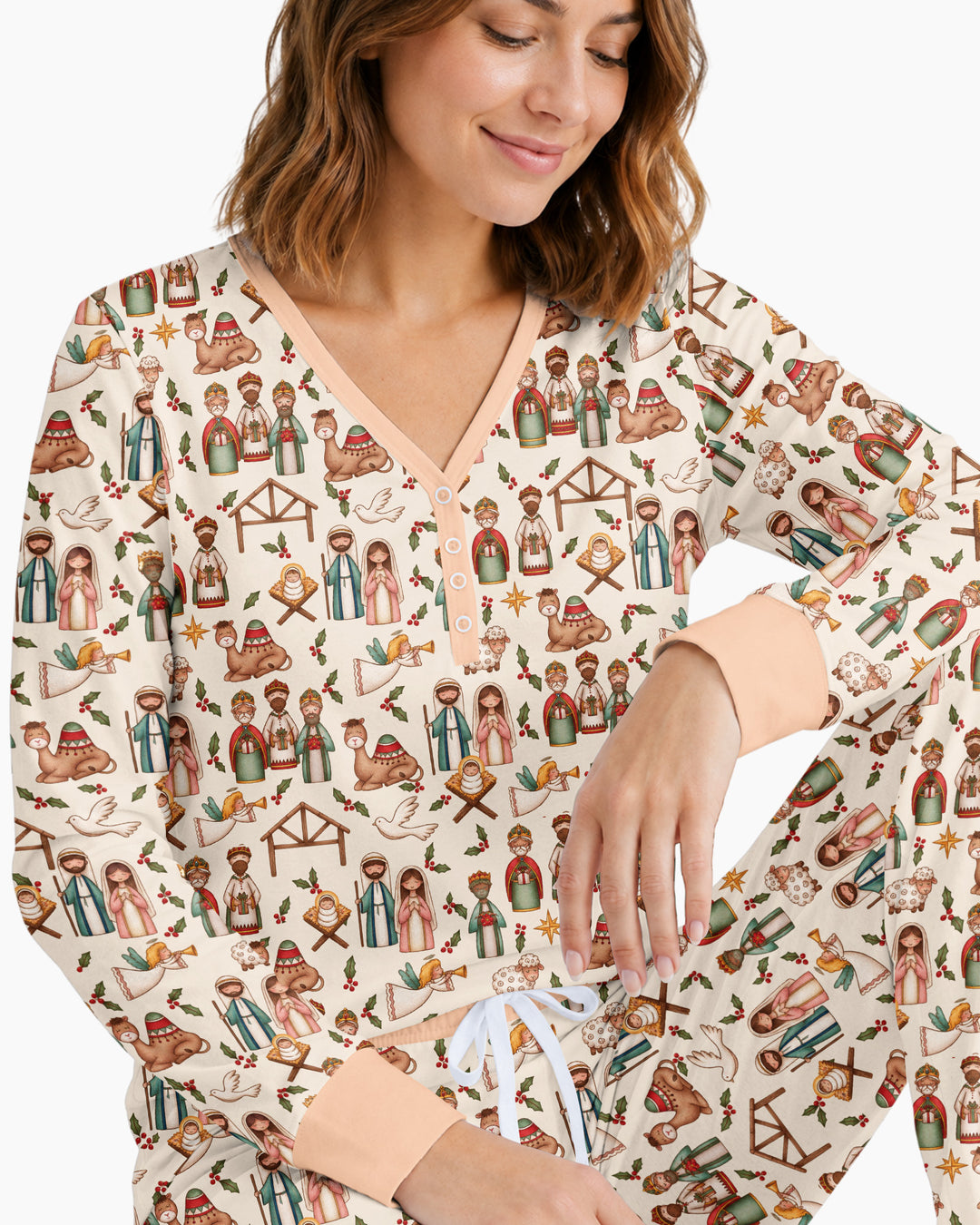 Holy Night Nativity Bamboo Women Pajama Set
