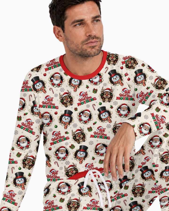 Funny Butt Christmas Squad Bamboo Men's Pajama Set