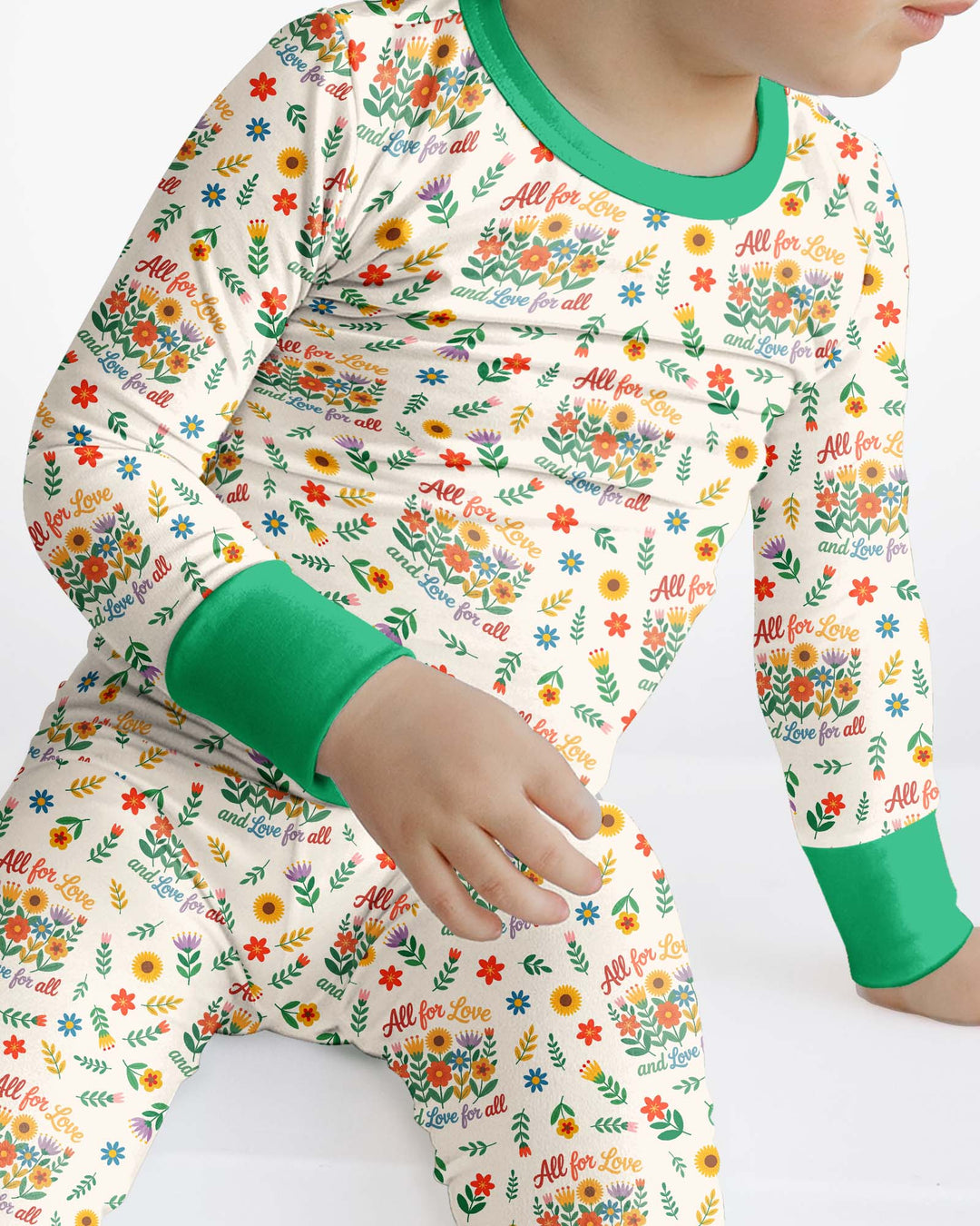 Love For All Family Matching Bamboo Two Piece Long Sleeve Pajama Set