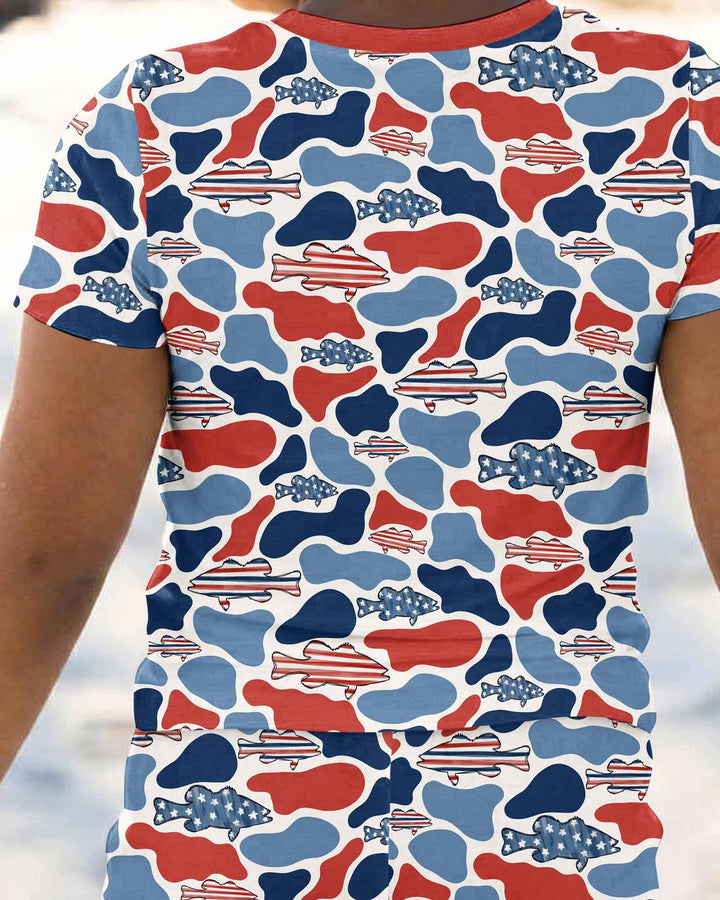 Zweiteiliges, kurzärmliges Pyjama-Set mit Marienkäfern