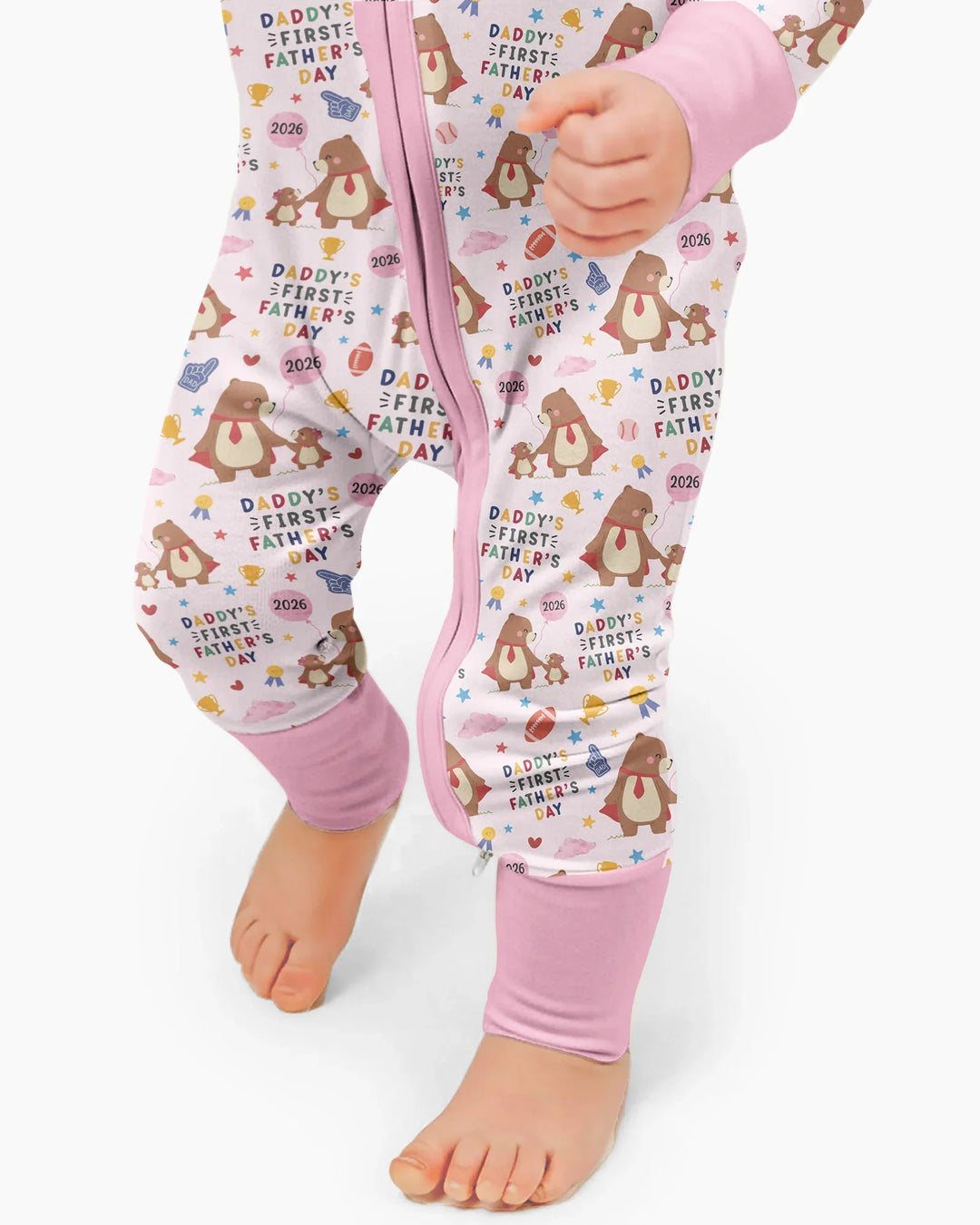 First Father's Day Daddy Bear Family Matching Bamboo Convertible Zippy