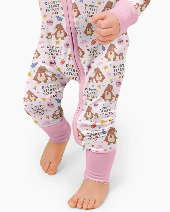 First Father's Day Daddy Bear Family Matching Bamboo Convertible Zippy
