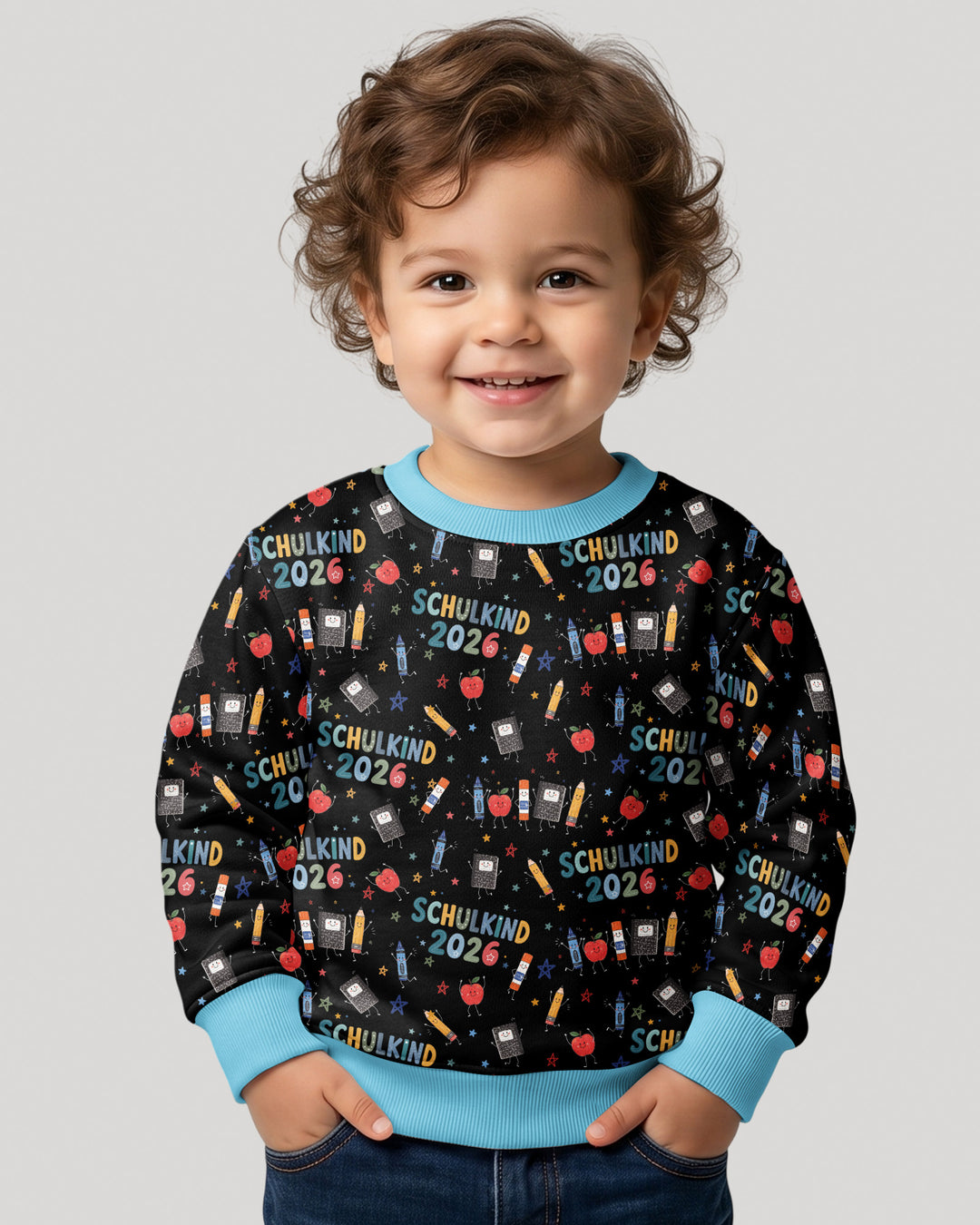Sudadera de cuello redondo de bambú con el alfabeto hebreo