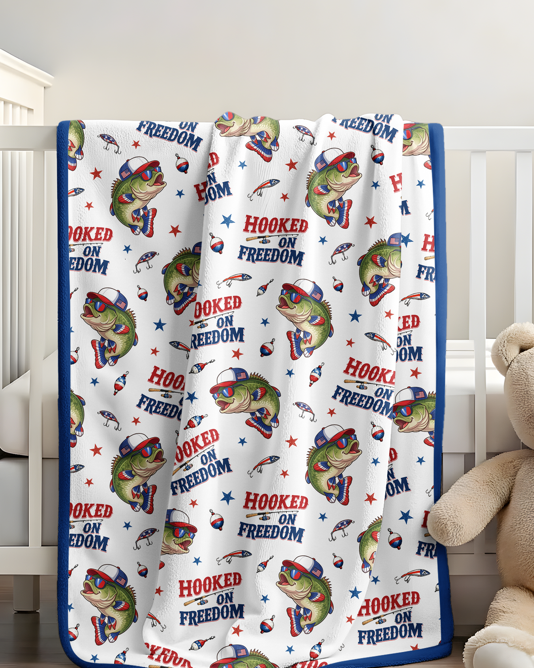 Hooked On Freedom Bamboo Blanket