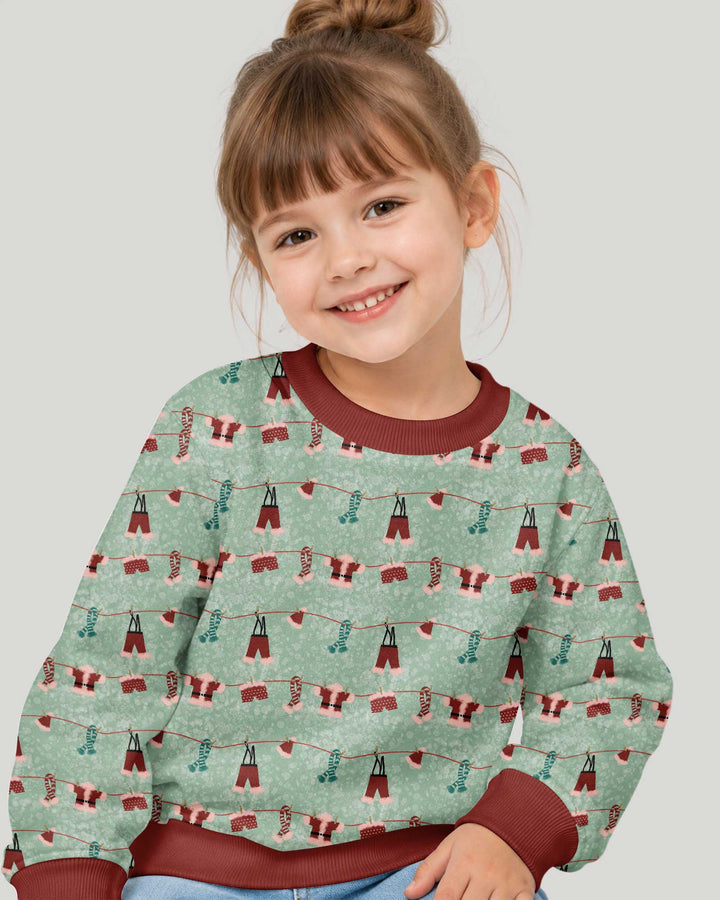 Santa In The Snow Bamboo Crewneck Sweatshirt