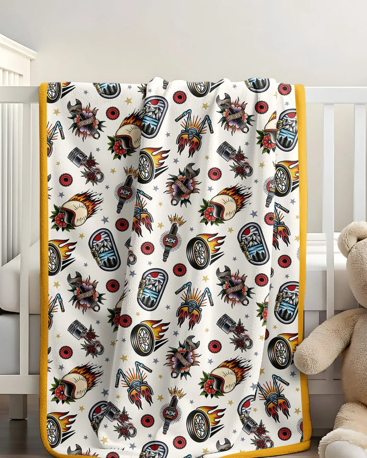 Born to Ride Together Family Matching Bamboo Blanket