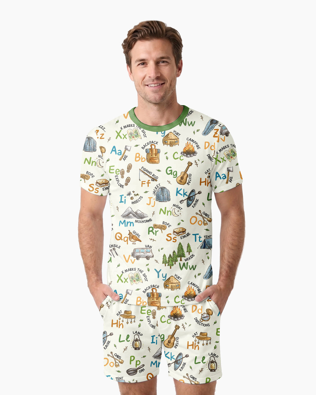 Conjunto de tractor de granja de bambú para hombres – Robusto y relajado