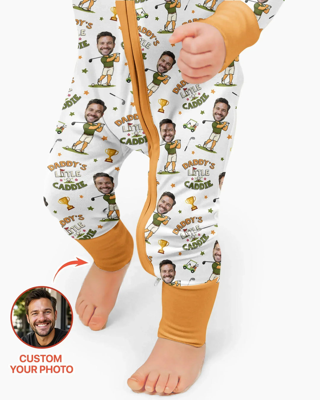 Custom Photo Daddy's Little Caddie Daddy & Me Matching Bamboo Convertible Zippy