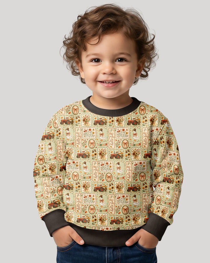 Farmhouse Fall Goose Family Matching Bamboo Crewneck Sweatshirt