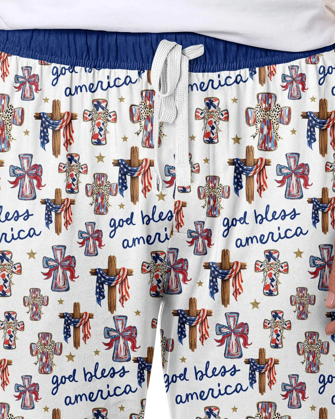 God Bless America Family Matching Bamboo Men's Pajama Set