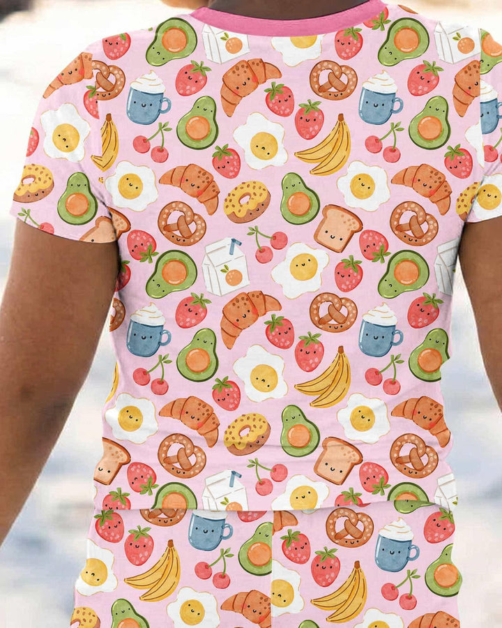 Zweiteiliges, kurzärmliges Pyjama-Set mit Marienkäfern