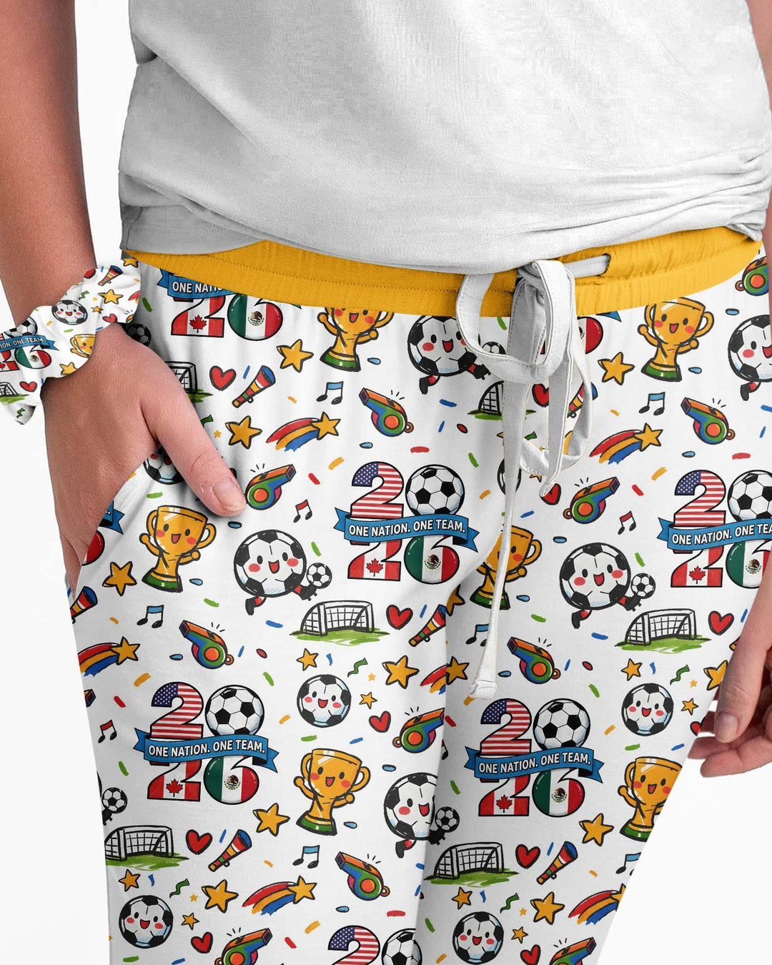 Soccer Fever 2026 Family Matching Bamboo Women Pajama Set