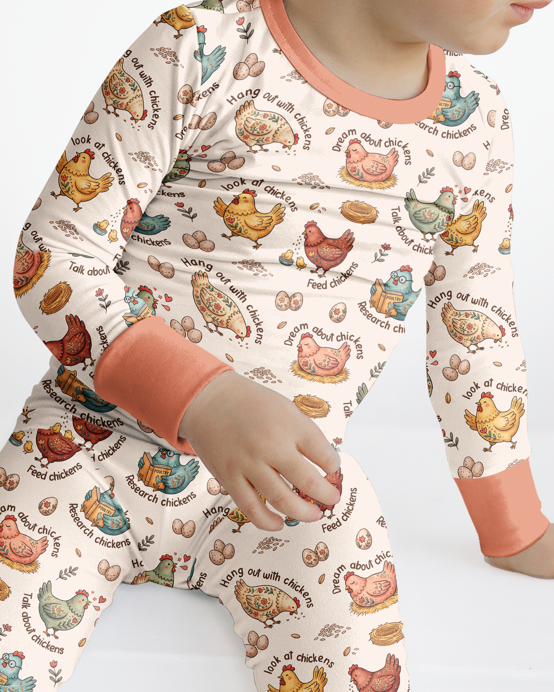 Conjunto de pijama de dos piezas de bambú con mangas largas, plantilla PERSONALIZADA