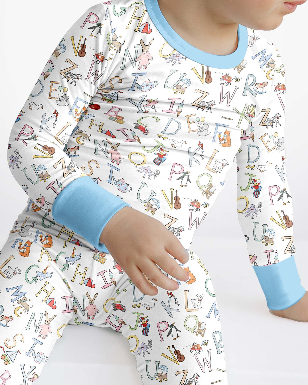 ABC Whimsy Bamboo Two Piece Long Sleeve Pajama Set