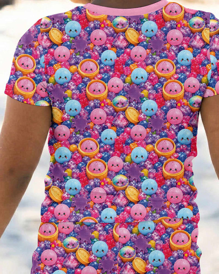 Conjunto de pijama de dos piezas de manga corta de bambú