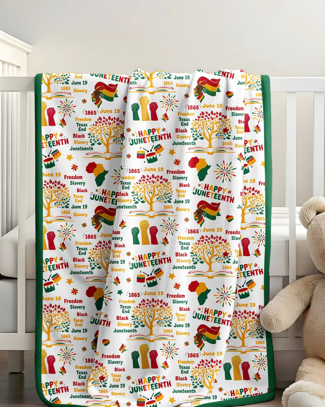 Happy Juneteenth Bamboo Blanket