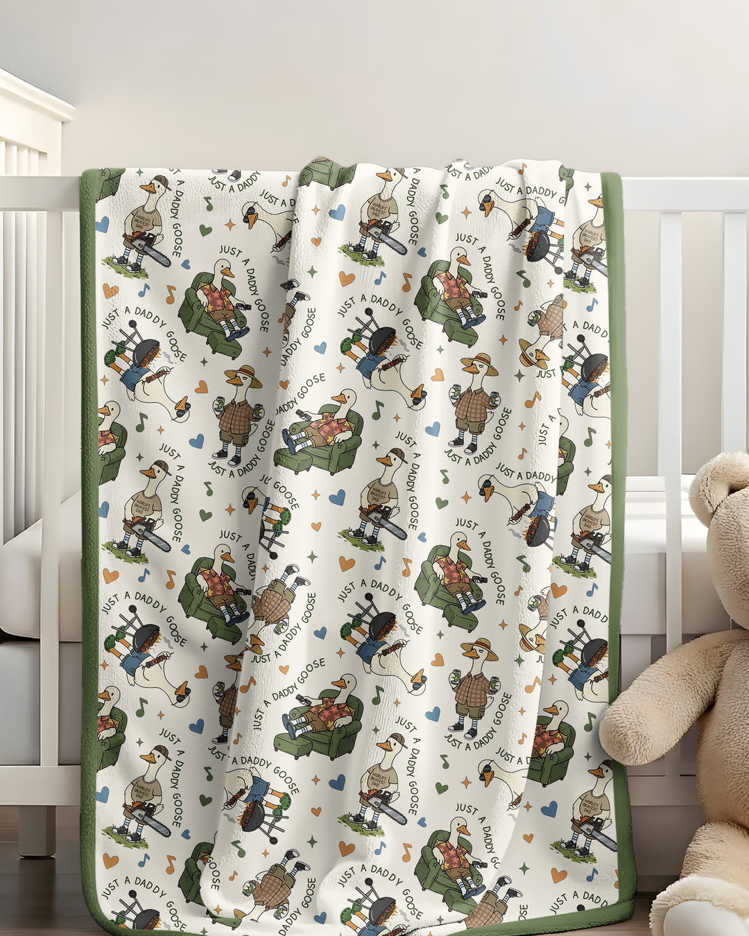 Just A Daddy Goose Family Matching Bamboo Blanket