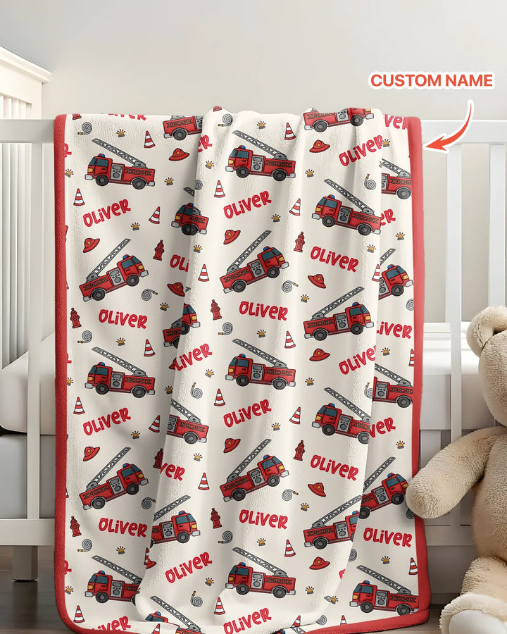 Custom Name Future Firefighters Bamboo Blanket