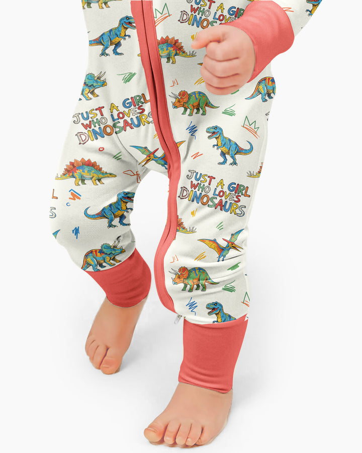 Just A Boy/Girl Who Loves Dinosaurs Bamboo Convertible Zippy