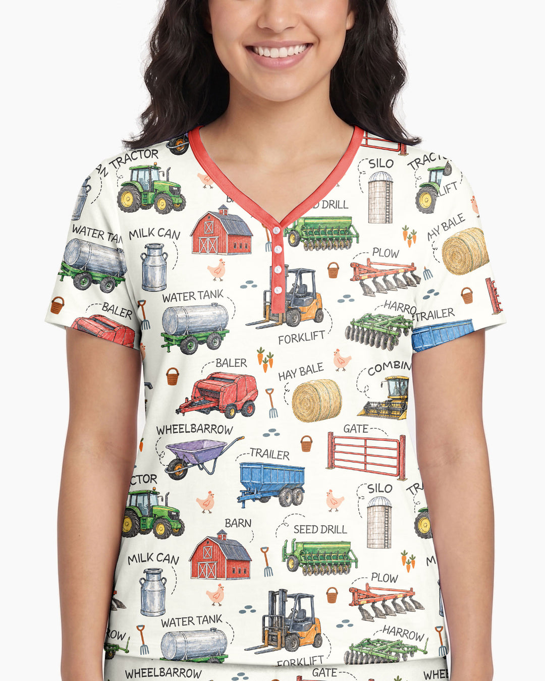 Little Farmer Bamboo Women Short Sleeve Short Pajama Set