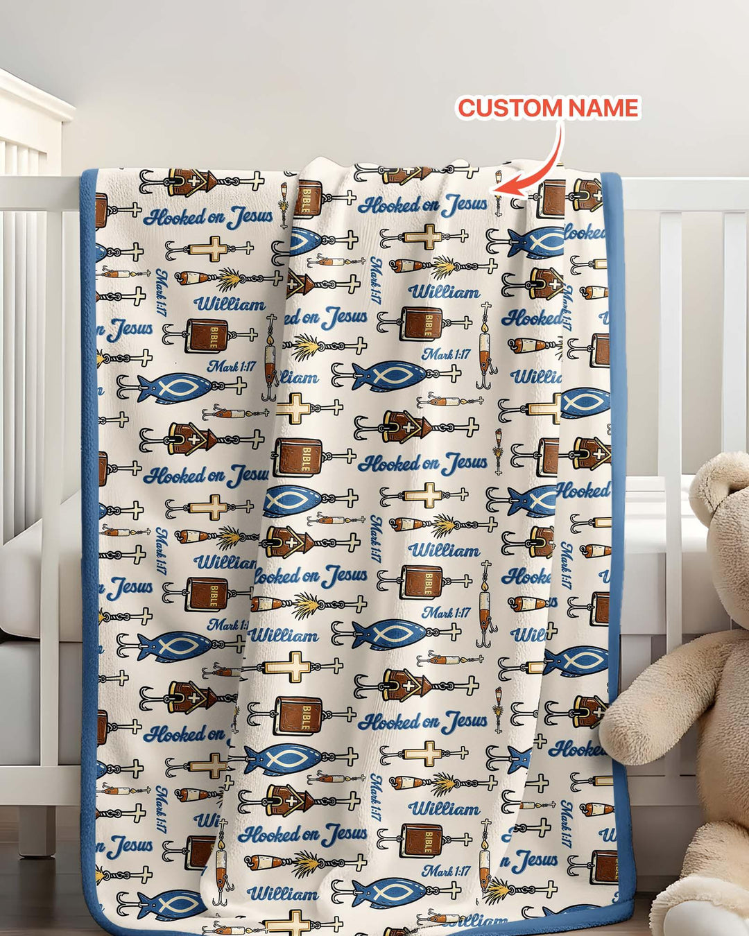 Hooked On Jesus Bamboo Blanket