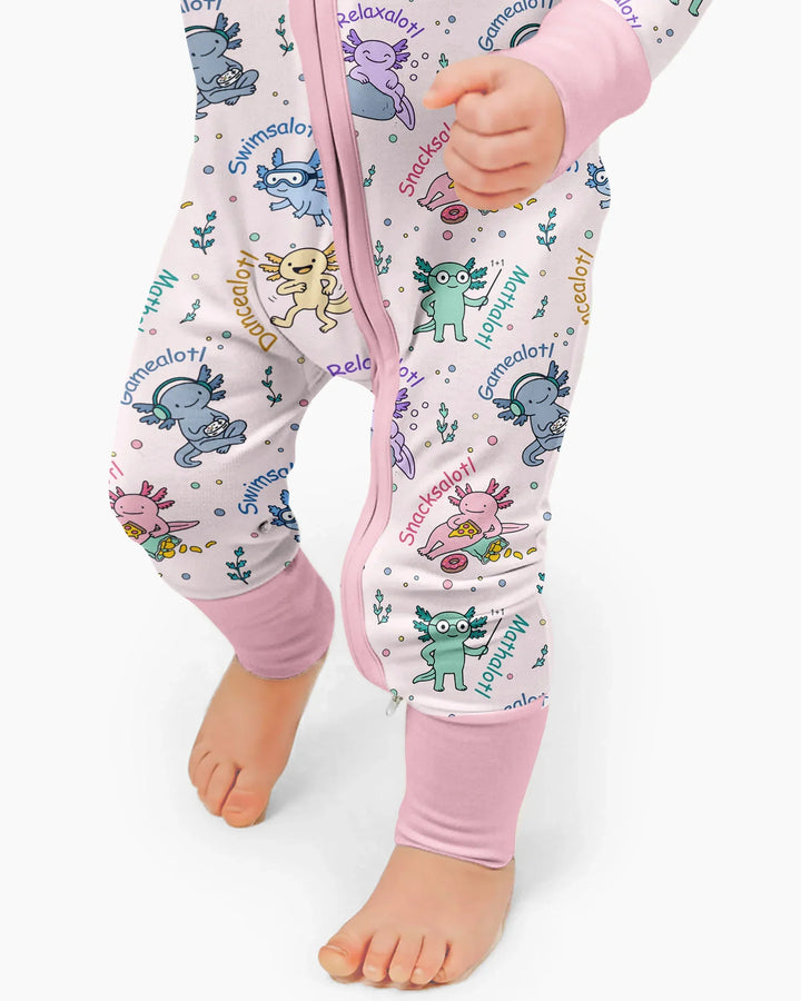 A Lotta Axolotls Bamboo Convertible Zippy