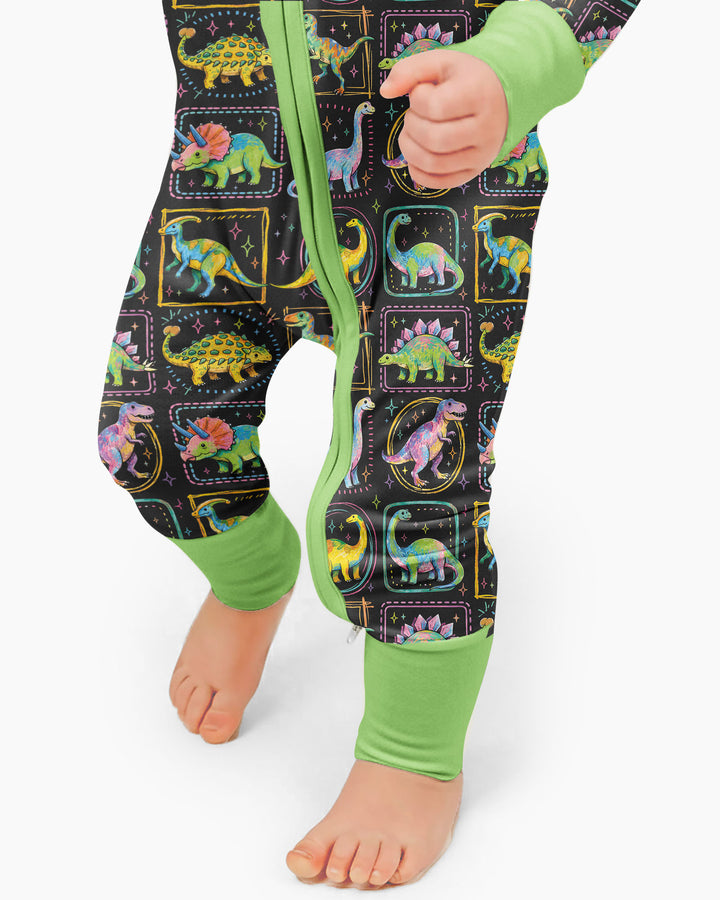 Whimsical Dinosaurs Bamboo Convertible Zippy