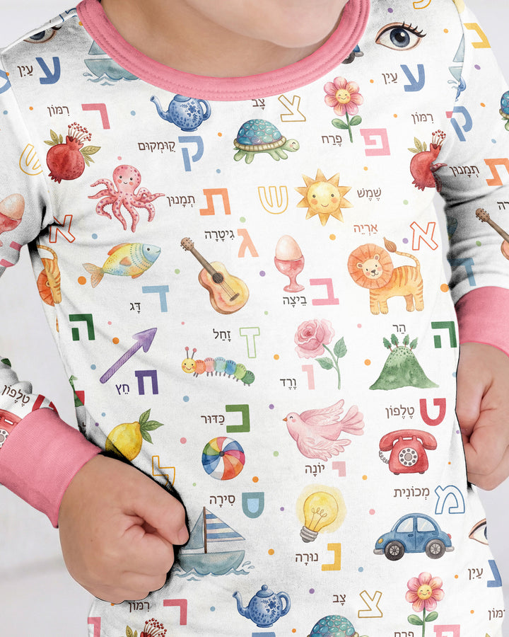 Zweiteiliges Langarm-Pyjama-Set mit Sommerfrüchten