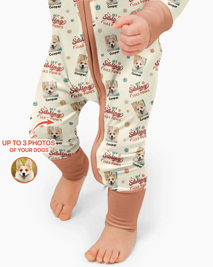 Custom Dog Photos "My Siblings Have Paws" Bamboo Shorty Zippy