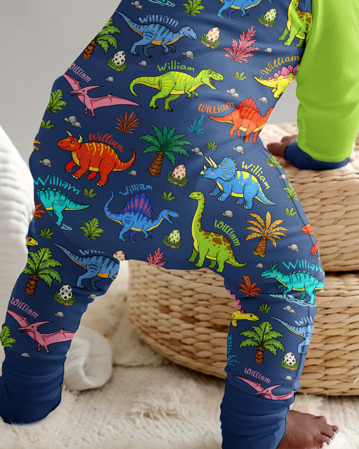 Dino Field Guide Custom Name Bamboo Convertible Zippy