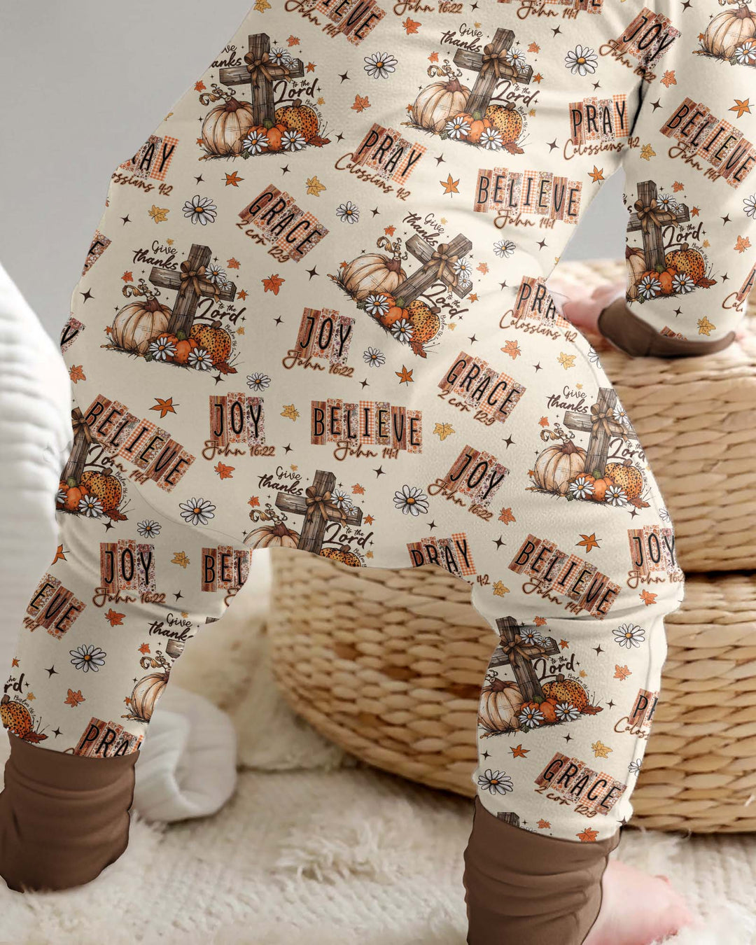 Floral Fall Give Thanks To The Lord Bamboo Convertible Zippy