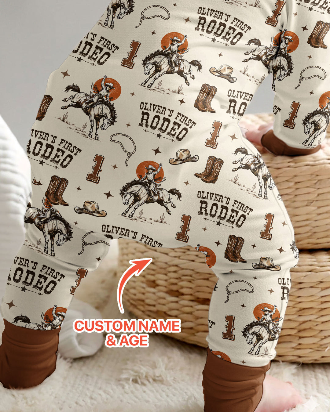 Custom Name Birthday Rodeo Bamboo Convertible Zippy