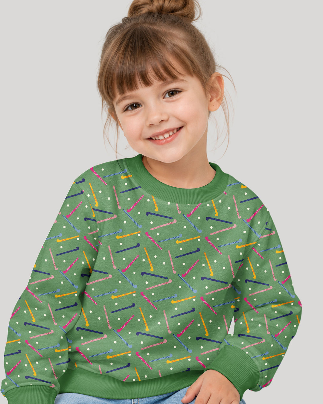 Field Hockey Fun Bamboo Crewneck Sweatshirt