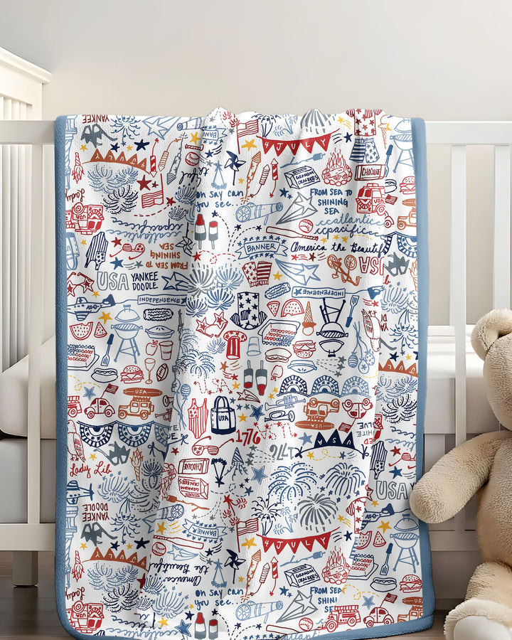Liberty Doodle 250th Family Matching Bamboo Blanket
