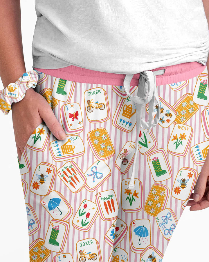 Mahjong Club Mommy & Me Matching Bamboo Women Pajama Set
