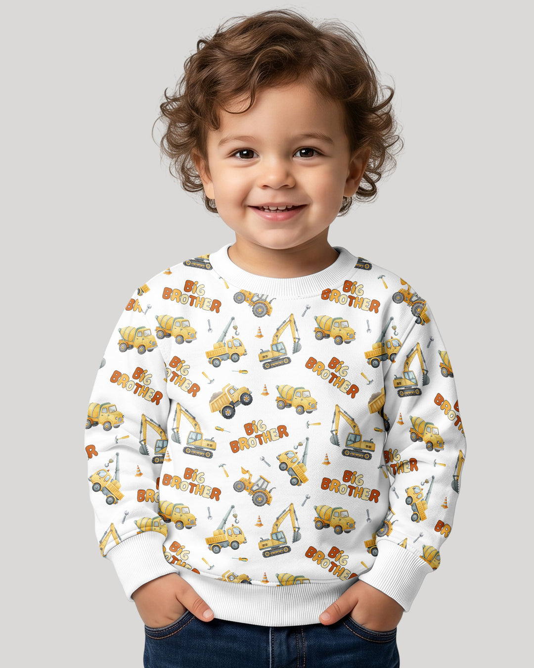 Custom Construction Matching Sibling Bamboo Crewneck Sweatshirt