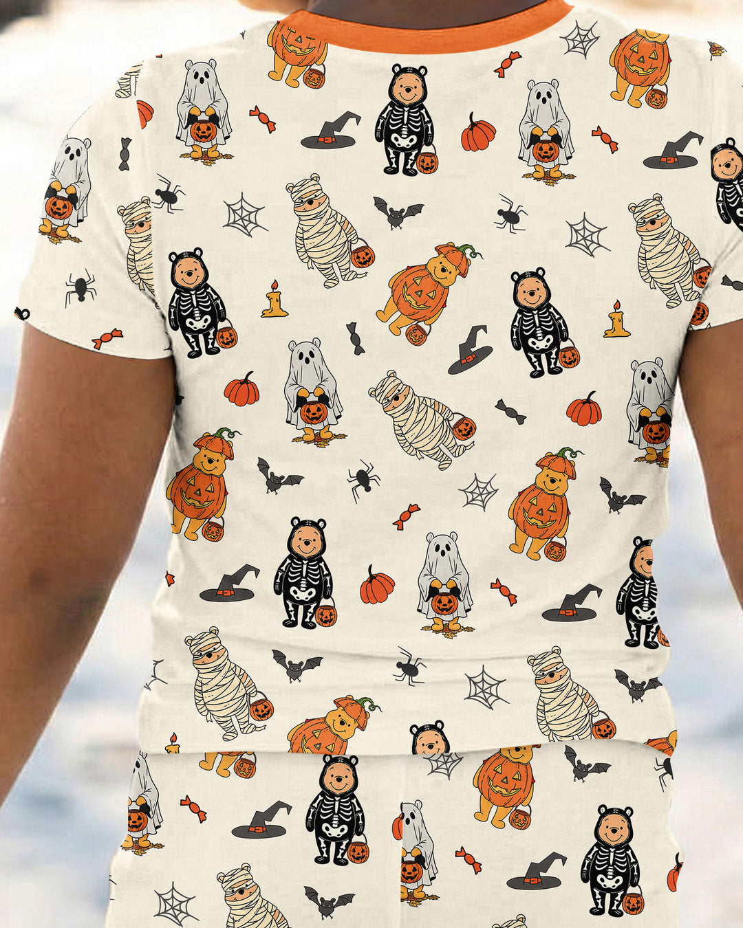 Conjunto de pijama de dos piezas de manga corta de bambú
