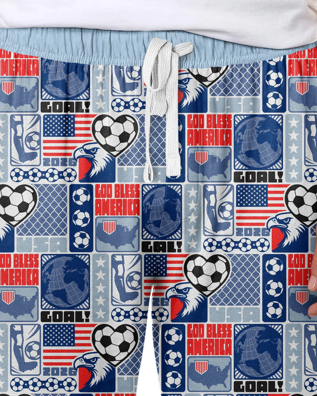 World Soccer God Bless America Bamboo Men's Pajama Set