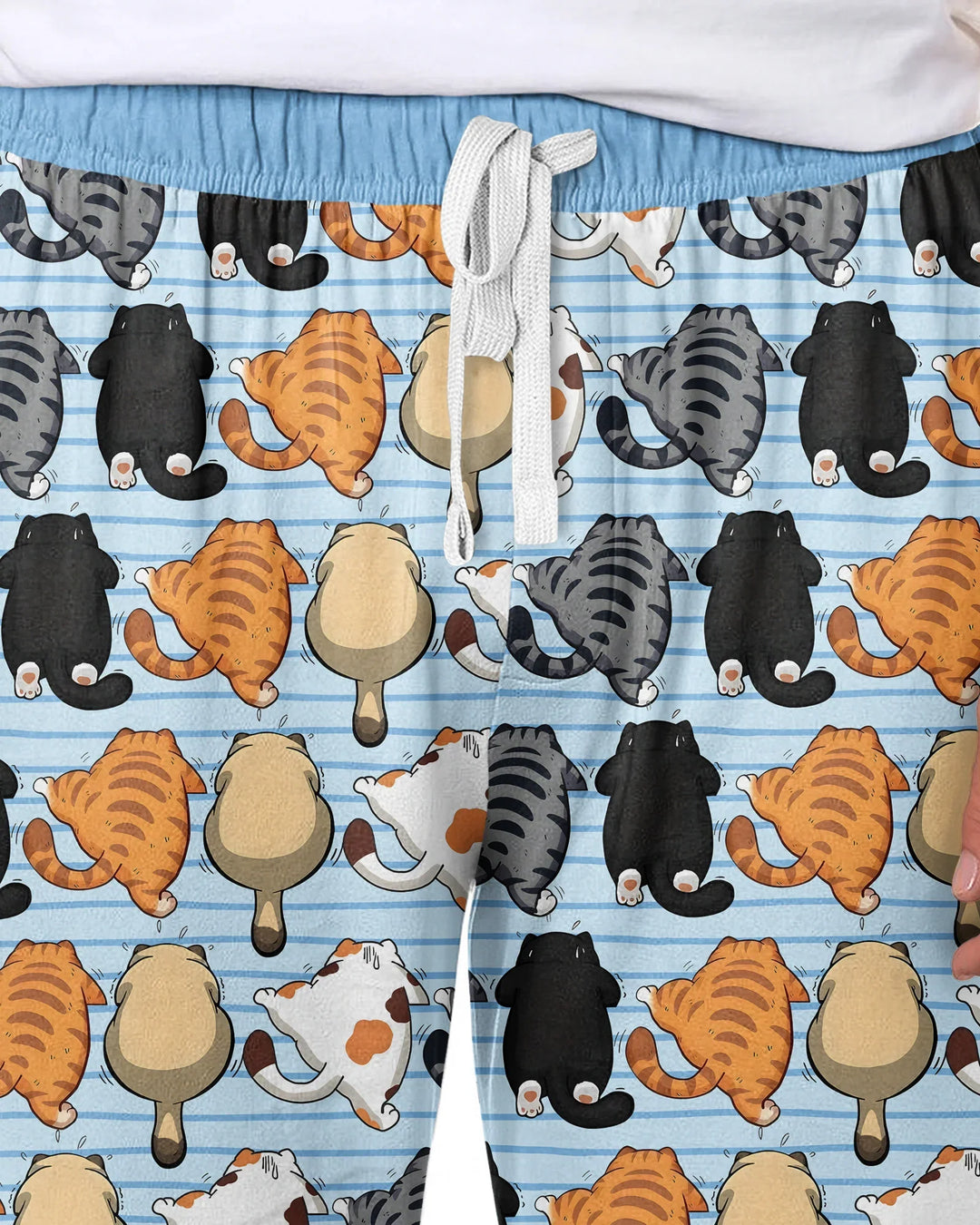 Funny Cat Butts Club Family Matching Bamboo Men's Pajama Set