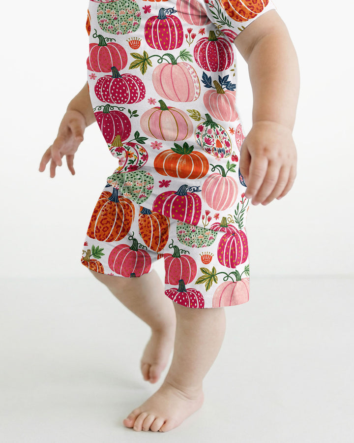 Conjunto de Pijama de Dos Piezas de Bambú con Mangas Cortas y Pantalones Cortos