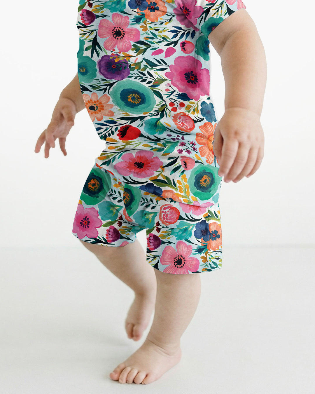 Secret Garden Bamboo Two Piece Short Sleeve Shorts Pajama Set